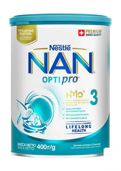 Nestle NAN 3 OPTIPRO® Детское молочко для детей с 12 месяцев, 400 г (88084)