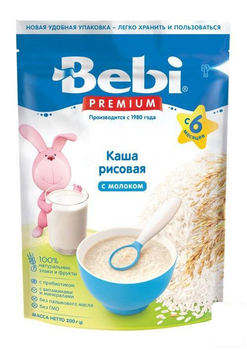 Каша Bebi PREMIUM молочна Рисова 1х200 г (88121)