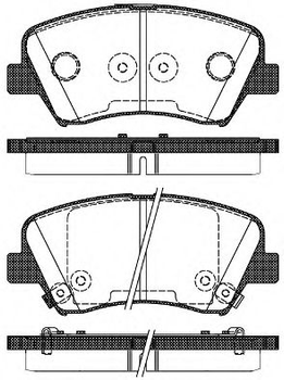 Колодка гальм. диск. HYUNDAI VELOSTER 1.6I 16V GDI 11/03 - передн. вир-во REMSA Remsa (141232)