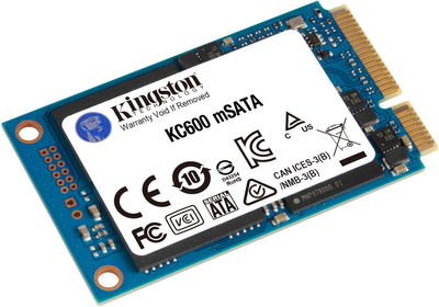 Dysk SSD Kingston KC600 256 GB mSATA SATAIII 3D NAND TLC (SKC600MS/256G)