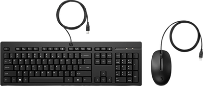 Zestaw przewodowy klawiatura+mysz HP 225, USB czarny (286J4AA)