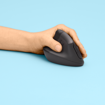 Logitech Lift Left Vertical Ergonomiczna Mysz komputerowa bezprzewodowa/Bluetooth Graphite (910-006474)