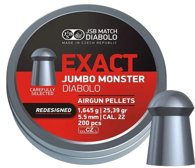 Кулі JSB Exact Jumbo Monster Redesigned 5.52 мм, 1.645 р, 200шт