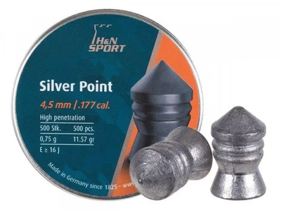 Пули H&N Silver Point 4.50мм, 0.75г, 500шт