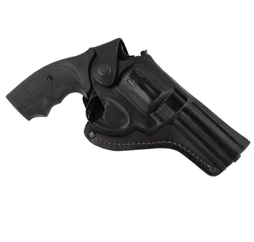 Кобура поясная Револьвер 4 формованная кожа, чёрная