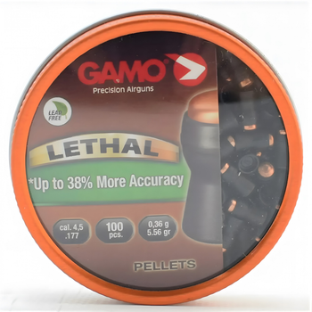 Пули Gamo Lethal 4.5мм, 0.36г, 100шт