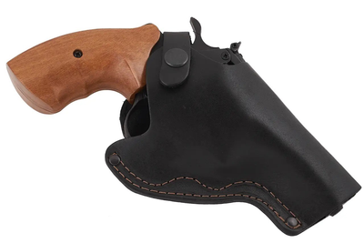 Кобура поясная Револьвер 3 не формованная (кожа, чёрная)