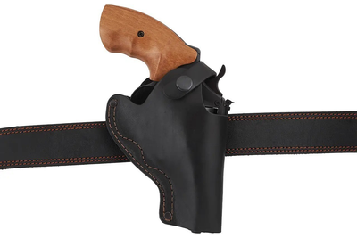 Кобура поясная Револьвер 3 не формованная (кожа, чёрная)