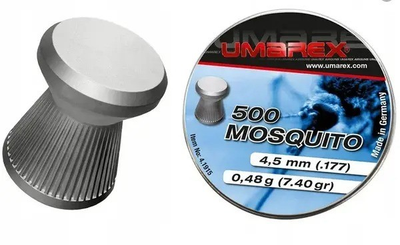 Пули Umarex Mosquito 0.48г, 500шт/упк, кал.4.5мм