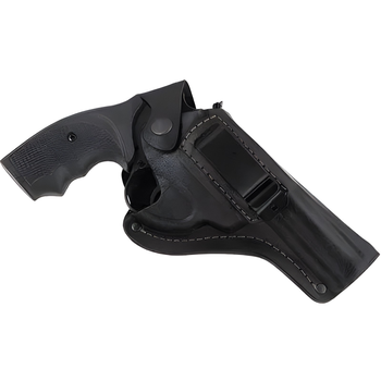 Кобура поясная Револьвер 4 формованная с клипсой кожа, чёрная