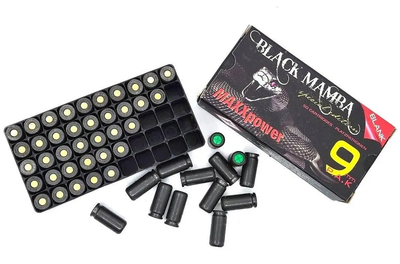 Патрони холості MaxxTech 9мм пістолетний Black Mamba (50шт)