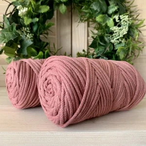 Турецкая пряжа для вязания YarnArt «Macrame Cord 3mm ( макраме.ковриков) 792 роза