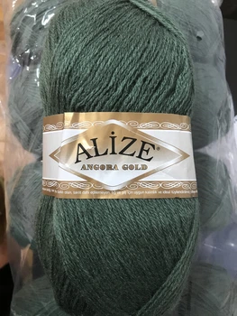 Турецкая пряжа для вязания Alize Angora Gold (ангора голд) 180 зеленый миндаль