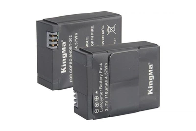 2-Pack AHDBT-201 комплект из 2 аккумуляторов KingMa для GoPro AHDBT-201 (2 x 1180 mAh)
