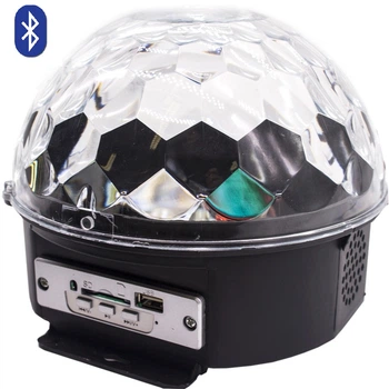 Диско шар Bluetooth LED Crystal Magic Ball Light дискошар с пультом ДУ (DRB) Black