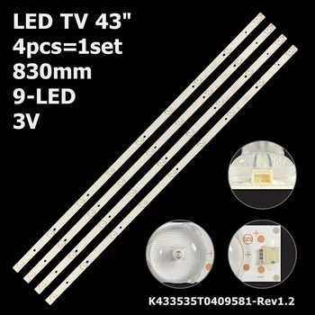 LED підсвітка TV 43" 830mm 9-led 3V K433535T0409581 Rev1.2 4pcs=1set