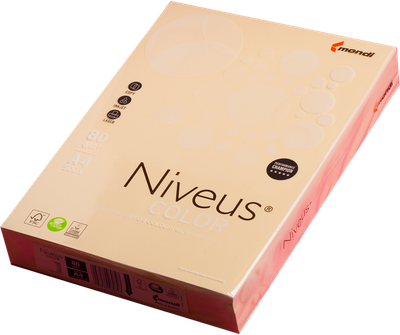 Набір офісного кольорового паперу Niveus Color А4 80 г/м² Пастель 500 аркушів Ваніль (A4.80.NVP.BE66.500)