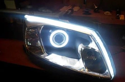 LED ДХО с повторителем поворотов 60 см! Дневные ходовые огни (ДХО) + поворотник NTS011-WY Chip-701
