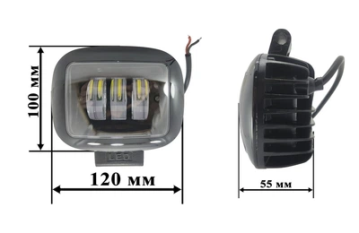 LED фара з лінзою чітка межа, ближнє дальнє світло 30W 6000К біле світло! комплект 2шт