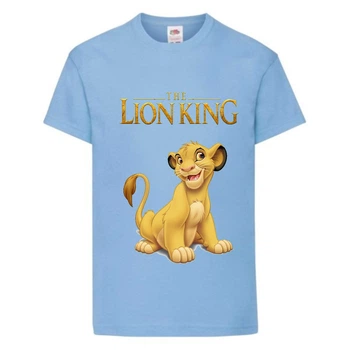 Футболка дитяча Король Лев (Lion King) світло-блакитна (LK-simba-2-blue) 152 см