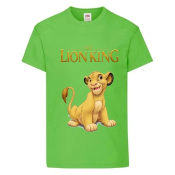 Футболка детская Король Лев (Lion King) светло-зеленая (LK-simba-2-green) 104 см