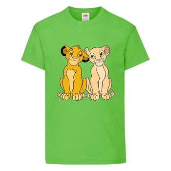 Футболка дитяча Король Лев (Lion King) світло-зелена (LK-sіmba&nala-2-green) 104 см