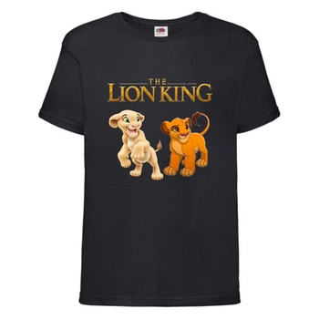 Футболка дитяча Король Лев (Lion King) чорна (LK-sіmba&nala-black) 128 см