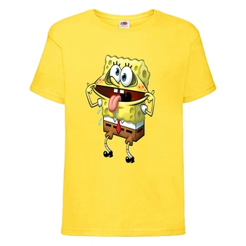 Футболка детская Спанч Боб 6 (Sponge Bob) желтая 140 см