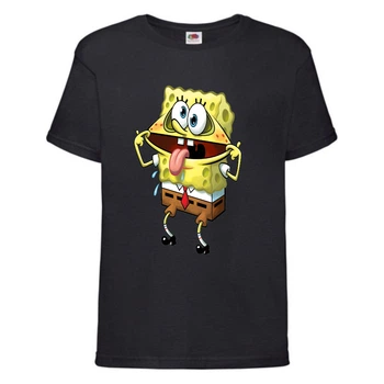 Футболка дитяча Спанч Боб 6 (Sponge Bob) чорна 164 см