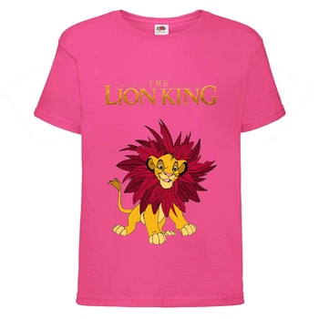 Футболка детская Король Лев (Lion King) розовая (LK-simba-3-pink) 164 см