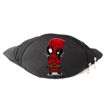 Сумка Бананка на пояс Дедпул Марвел Deadpool (Marvel-D-02) Cappuccino Toys чорна