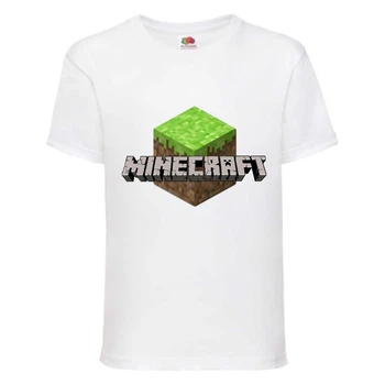 Футболка дитяча Майнкрафт (Minecraft-05) 104 см біла