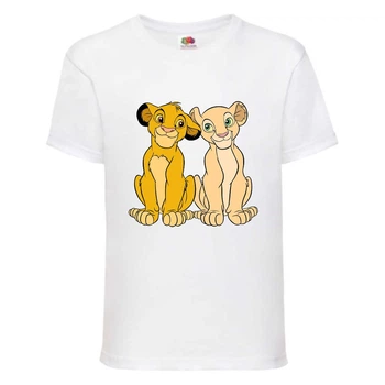 Футболка дитяча Король Лев (Lion King) біла (LK-sіmba&nala-2-white) 164 см