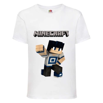 Футболка дитяча Майнкрафт (Minecraft-01) біла 104 см
