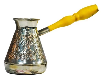 Медная турка Роза 300 мл Copper Style кофейник для приготовления кофе и чая с деревянной ручкой (563009)