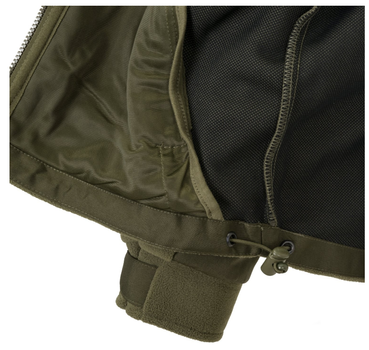 Куртка тактична Helikon-Tex Флісова на замку XL Олива Чорна CLASSIC ARMY Jacket - Fleece - Olive Green/Black (BL-CAF-FL-16-B06-XL)