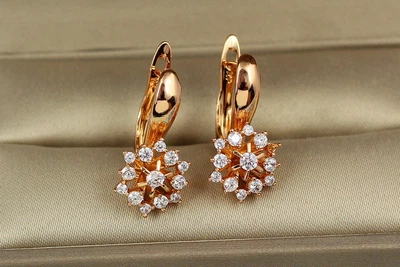 Сережки Xuping Jewelry весняна квітка 2.1 см золотисті