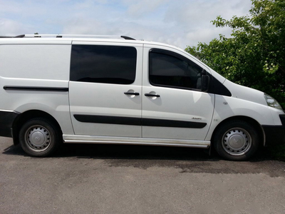 Бічні труби (2 шт., нерж) Ø42, довга база для Citroen Jumpy 2007-2017 рр