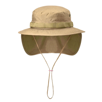 Панама тактична Helikon-tex із хвостом L Пісочна BOONIE Hat - Cotton Ripstop - Khaki (KA-BON-CR-13-B05-L)