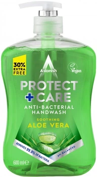 Антибактеріальне мило для рук Astonish Protect + Care Aloe Vera 600 мл
