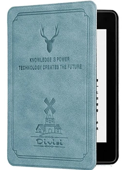 Обложка для Kindle Paperwhite 10th Gen Print Silicone, Knowledge, Бирюзовый