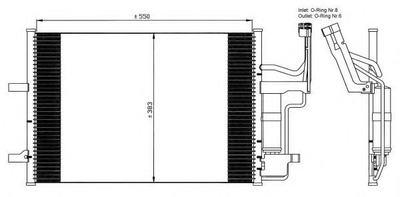 Конденсор кондиционера MAZDA 3/5 ALL 03- пр-во NRF NRF (35508)