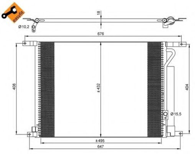 Радиатор кондиционера CHEVROLET GM Aveo 07- пр-во NRF NRF (35931)