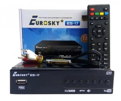 Цифровой тюнер T2 эфирный приемник приставка с функциями Wi-Fi, IPTV, USB MEGOGO Т2 Eurosky EС-1Z (158357-8)