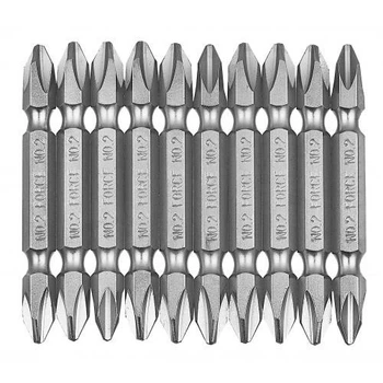 Набір біт FORCE 2101 хрестових Philips, двосторонні РН.2, L=45 мм, 10 од.