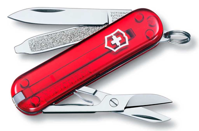 Ніж Victorinox Classic SD Transparent Red (1049-Vx06223.T)