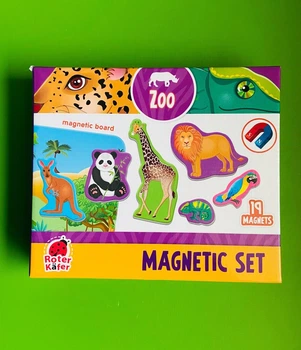 Набір магнітний. Зоопарк з дошкою. Magnetic set Zoo (RK2090-02). VladiToys