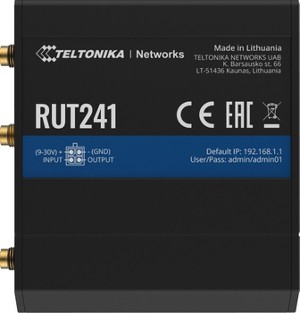 Маршрутизатор Teltonika 4G/ETH/WIFI (RUT241)