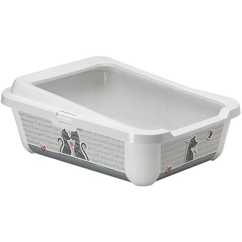 Туалет c бортиком для котов Moderna Hercules Cats in Love 51х39х19см (K162027CL)