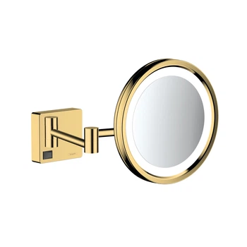 Дзеркало для гоління Hansgrohe AddStoris з LED освітленням, золото (41790990)